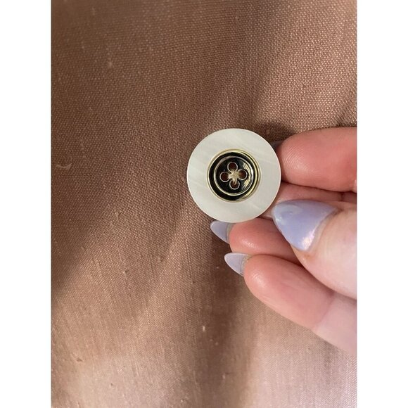 VERONICA BEARD Nisha Linen Jacket Blazer Latte with Pearl Buttons Size 0/2/4 - Picture 11 of 11